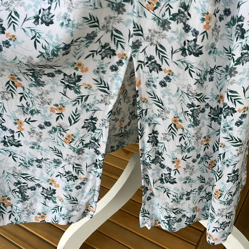 LOFT Floral Print Women's Midi Dress - Picture 8 of 8